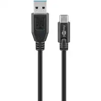 Goobay 71221 cable USB USB 3.2 Gen 1 (3.1 Gen 1) 2 m USB A USB C Negro