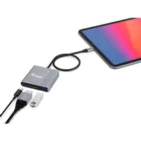 Equip Adaptador 3 en 1 USB-C a HDMI / USB-A / USB PD, 4K/60Hz, 100W USB PD