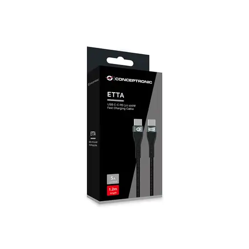Conceptronic ETTA01B12 cable USB USB 2.0 1,2 m USB C Negro