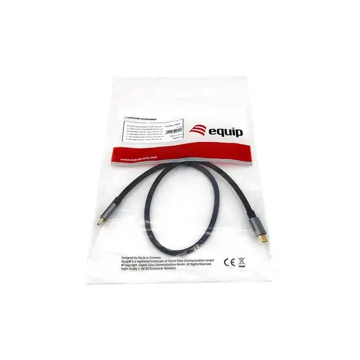 Equip 128353 Cable USB 3.2 Gen 2 C a C, M/M, 0,5m, PD100W , 4K/60Hz, 10Gbps, Negro