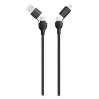 2GO 797369 cable USB 1,2 m USB A/USB C USB C/Lightning Negro