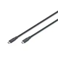 Digitus Cable USB de silicona, USB 10Gbps, 0,5m, negro