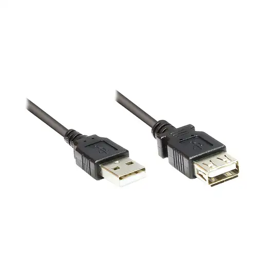 Alcasa 2511-OF2S cable USB USB 2.0 1,8 m USB A Negro