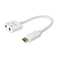 Equip Adaptador de USB-C a audio, color blanco