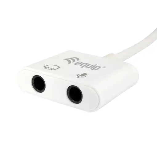 Equip Adaptador de USB-C a audio, color blanco