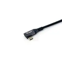 Equip Cable USB 2.0 C a C en ángulo de 90°, M/M, 3,0 m, PD 100 W, negro