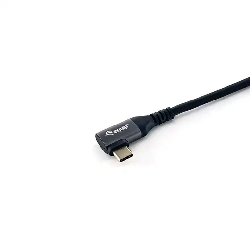 Equip Cable USB 2.0 C a C en ángulo de 90°, M/M, 3,0 m, PD 100 W, negro