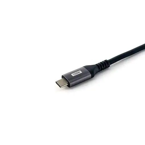 Equip Cable USB 2.0 C a C en ángulo de 90°, M/M, 3,0 m, PD 100 W, negro