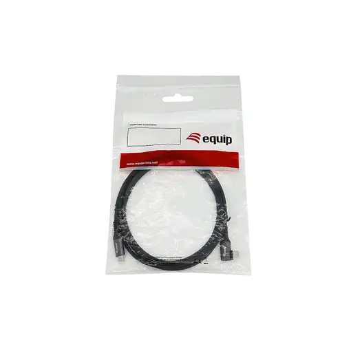 Equip Cable USB 2.0 C a C en ángulo de 90°, M/M, 3,0 m, PD 100 W, negro