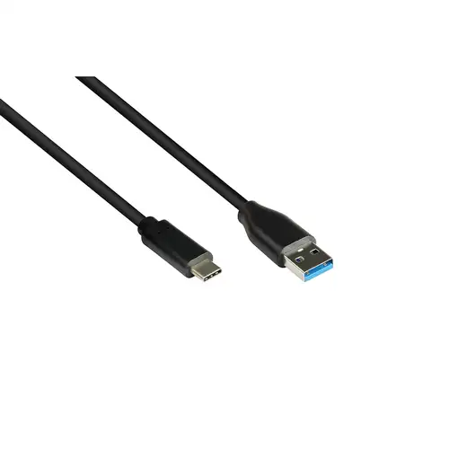 Alcasa 2831-AC005S cable USB USB 3.2 Gen 2 (3.1 Gen 2) 0,5 m USB A USB C Negro