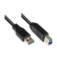 Alcasa 2710-S002 cable USB USB 3.2 Gen 1 (3.1 Gen 1) 0,2 m USB A USB B Negro