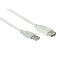 Alcasa 2511-OF2 cable USB USB 2.0 1,8 m USB A Blanco