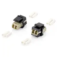 Equip 125570 adaptador de fibra óptica LC/LC 8 pieza(s) Beige, Negro