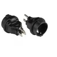 Alcasa PA-4502S adaptador de enchufe eléctrico Tipo B Tipo F Negro