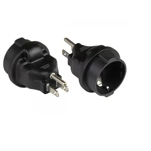 Alcasa PA-4502S adaptador de enchufe eléctrico Tipo B Tipo F Negro