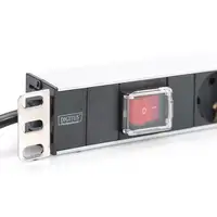 Digitus Regleta de enchufes con perfil de aluminio y conmutadores, toma de aliment
