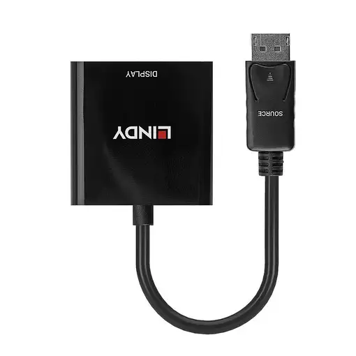 Lindy 41734 adaptador de cable de vídeo Negro