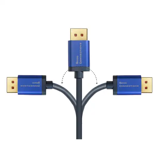 Alcasa 4860-SF020B adaptador de cable de vídeo 2 m DisplayPort HDMI Negro, Azul