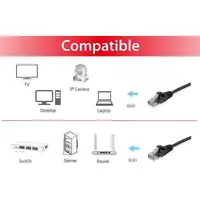 Equip 625452 cable de red Negro 3 m Cat6 U/UTP (UTP)