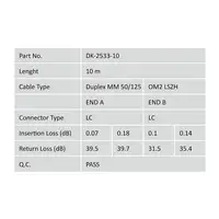 Digitus Cable de conexión multimode de fibra óptica, LC/LC