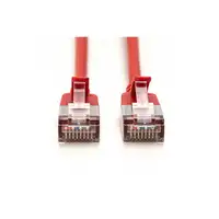 Digitus CAT 6A F-FTP Cable de conexión delgado, 0,3 m, rojo