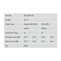Digitus Cable de conexión modo único de fibra óptica, LC/SC