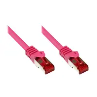 Alcasa RJ45-RJ45, m-m, 1.5m cable de red Rosa 1,5 m Cat6 S/FTP (S-STP)