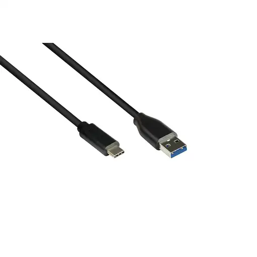 Alcasa GC-M0127 cable USB USB 3.2 Gen 1 (3.1 Gen 1) 1 m USB A USB C Negro