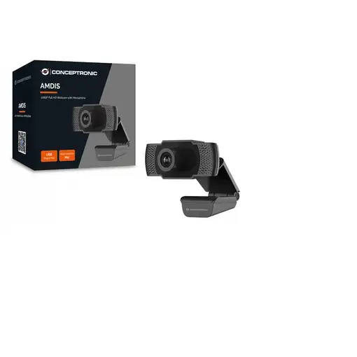 Conceptronic AMDIS01B cámara web 2 MP 1920 x 1080 Pixeles USB 2.0 Negro