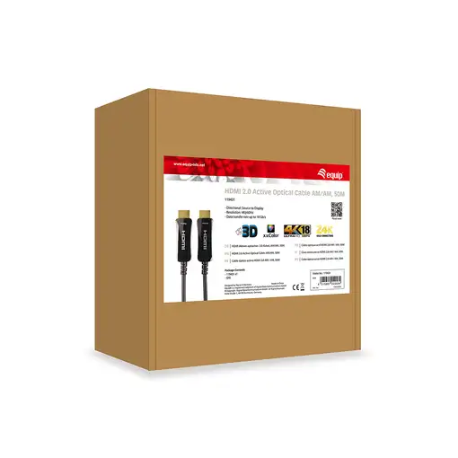 Equip 119431 Cable óptico activo HDMI 2.0, 50 m, 4K/60 Hz