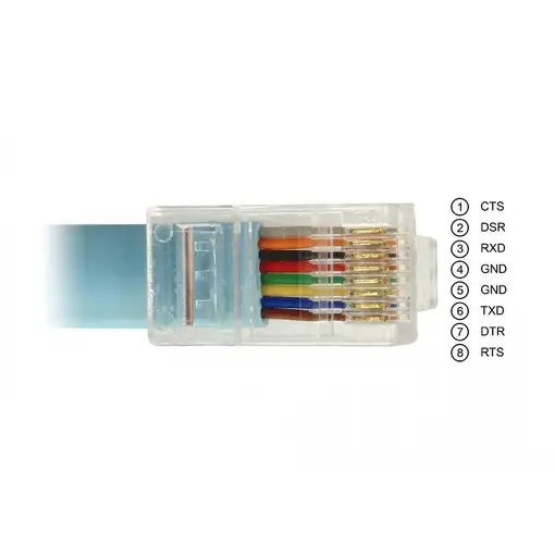 DeLOCK Adaptador USB 2.0 Tipo-A macho > 1 x Serial RS-232 RJ45 macho 2,0 m azul