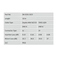 Digitus Cable de conexión de fibra óptica multimode OM 3, LC/ST