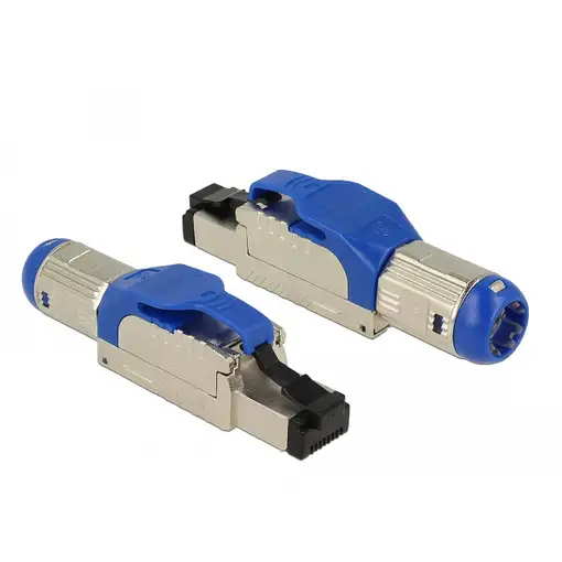 DeLOCK 86487 conector RJ-45 Azul, Plata