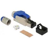 DeLOCK 86487 conector RJ-45 Azul, Plata