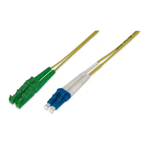 Digitus Cable de conexión de fibra óptica, E2000 (8° APC) a LC (UPC), modo único