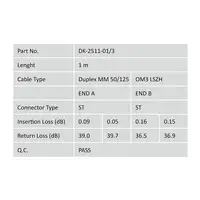 Digitus Cable de conexión de fibra óptica multimode OM 3, ST/ST