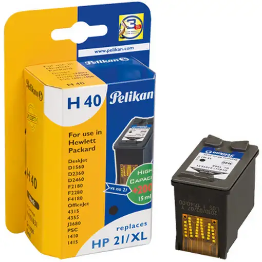 Pelikan H40 cartucho de tinta 1 pieza(s) Alto rendimiento (XL) Negro