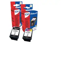 Pelikan 4950660 cartucho de tinta 2 pieza(s) Compatible Negro, Cian, Magenta, Amar