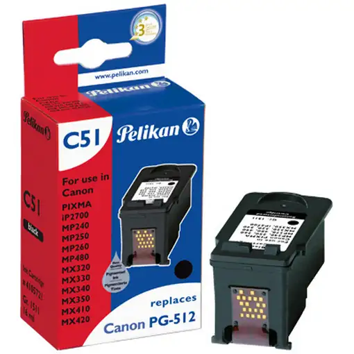 Pelikan PG-512 BK cartucho de tinta 1 pieza(s) Foto negro