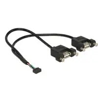 DeLOCK 84832 cable USB USB 2.0 0,25 m 2 x USB A Negro