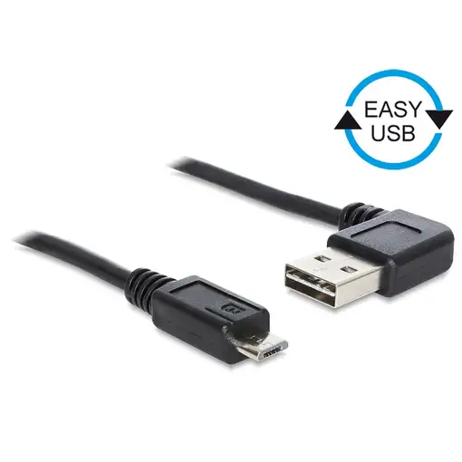 DeLOCK 0.5m, USB2.0-A/USB2.0 Micro-B cable USB 0,5 m USB A Micro-USB B Negro