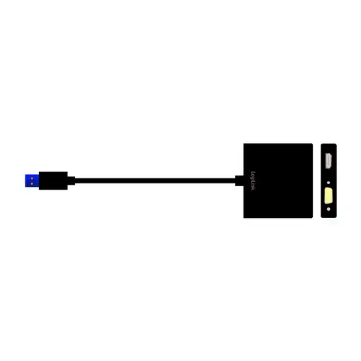 LogiLink UA0234 Adaptador gráfico USB 1920 x 1080 Pixeles Negro
