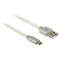 DeLOCK 0.5m USB 2.0-A/USB 2.0 Micro-B cable USB 0,5 m USB A Micro-USB B Blanco
