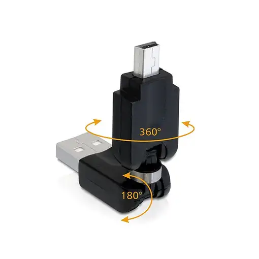 DeLOCK 65259 cambiador de género para cable USB 2.0 A mini USB Negro