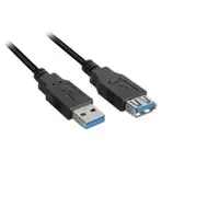 Sharkoon 2m, 2xUSB3.0-A cable USB USB 3.2 Gen 1 (3.1 Gen 1) USB A Negro