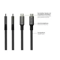 Alcasa Kabel / Adapter cable USB USB4 Gen 2x2 1 m USB C Gris