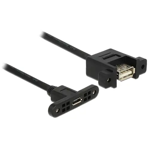 DeLOCK USB 2.0 Micro-B/A, 0.25m cable USB 0,25 m Micro-USB B USB A Negro
