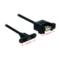 DeLOCK USB 2.0 Micro-B/A, 0.25m cable USB 0,25 m Micro-USB B USB A Negro
