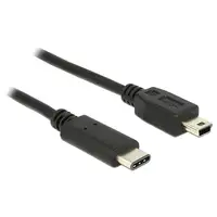 DeLOCK 0.5m, USB2.0-C/USB2.0 Mini-B cable USB 0,5 m Mini-USB B USB C Negro