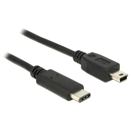 DeLOCK 0.5m, USB2.0-C/USB2.0 Mini-B cable USB 0,5 m Mini-USB B USB C Negro